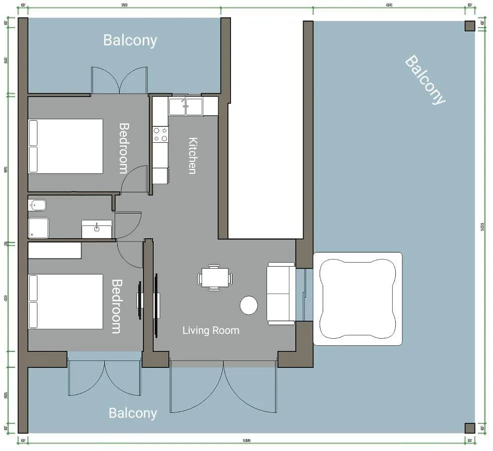 Golden Sky 1 Apartment Переа